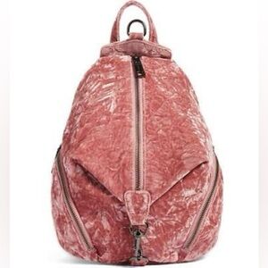 Rebecca Minkoff Julian Velvet Pink Backpack